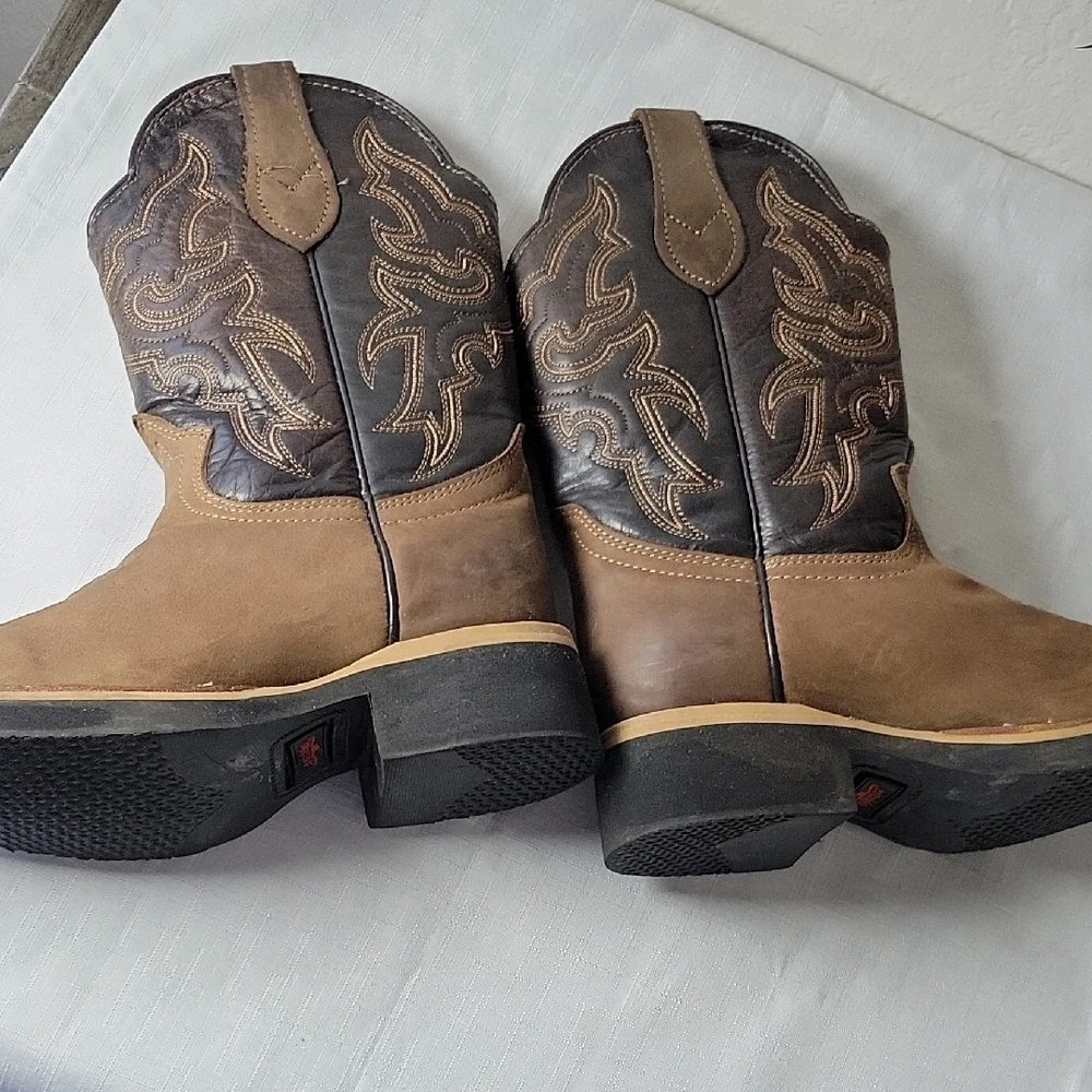 Establo Toddler  Brown Embroidered  Western Cowboy Boots Size 4
